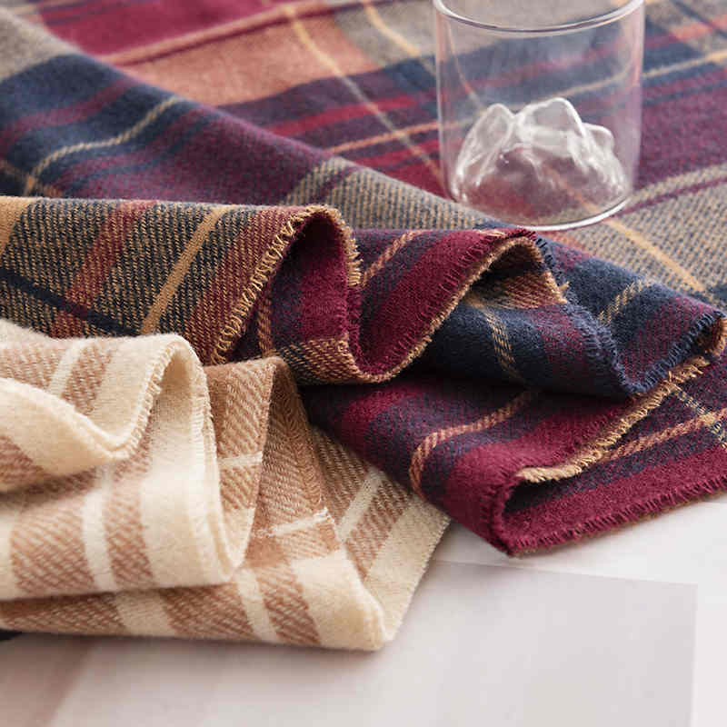 New style plaid imitation cashmere scarf women winter lengthening warm shawl fashion commuter cold neck scarf