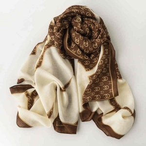 Gentle lady imitation silk scarf fresh sweet scarf spring sun protection simple shawl fashion scarf