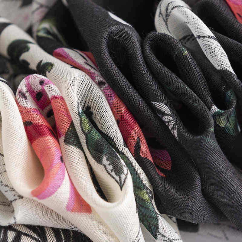Elegant Retro Spring autumn printed imitation cashmere scarf female fashion commuter neck scarf  shawl