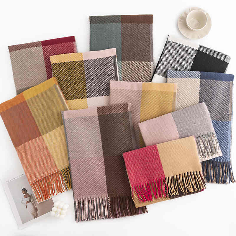 Imitation Cashmere scarf wholesale European n street wind scarf female fashion commuter scarf simple