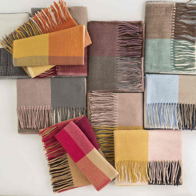 Imitation Cashmere scarf wholesale European n street wind scarf female fashion commuter scarf simple