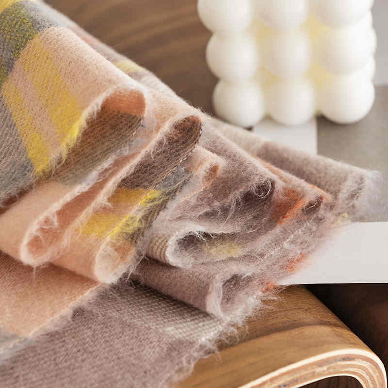 European n street plaid imitation cashmere scarf wholesale fashion commuter scarf women warm neck scarf cold shawl