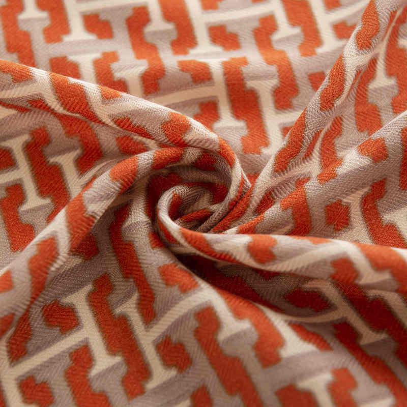 Fashionable commuter letter H printed pocket square scarf luxury style imitation silk scarves wholesale senior professional dress scarf