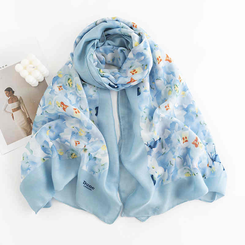 New Winter Scarf 2023 Japanese  Korean sweet style imitation cashmere scarf straight printed shawl warm neck scarf