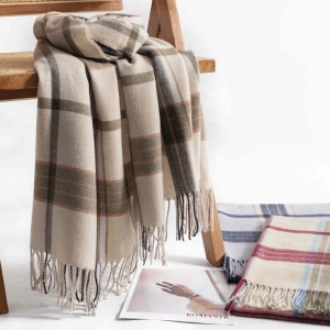 Striped scarf faux cashmere scarf Japanese Korean sweet fashion shawl warm scarf