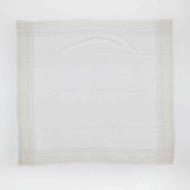 Autumn  winter white imitation cashmere brushed lady shawl woven printed scarf short fringed bandana