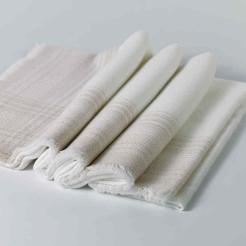 Autumn  winter white imitation cashmere brushed lady shawl woven printed scarf short fringed bandana