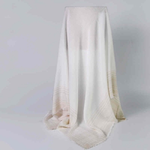 Autumn  winter white imitation cashmere brushed lady shawl woven printed scarf short fringed bandana