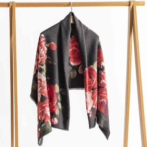 National wind printed imitation cashmere scarf female winter fashion commuter neck protection cold scarf senior sense shawl