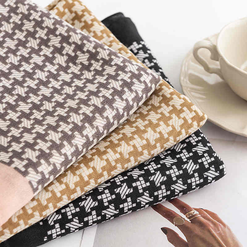Plain print scarf female fashion commuter neck scarf simple elegant light luxury wind warm shawl