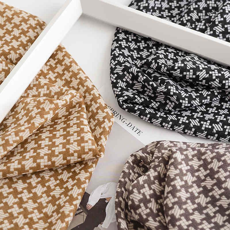 Plain print scarf female fashion commuter neck scarf simple elegant light luxury wind warm shawl
