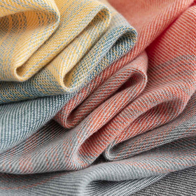 Matching lines imitation cashmere scarf women simple luxury warm shawl fashion commuting winter cold neck scarf