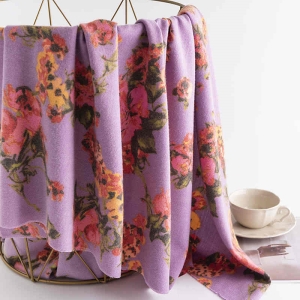Winter new printed cashmere scarves fashionable flowers warm shawl commuting neck protective cold neck scarf