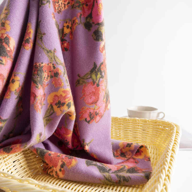 Winter new printed cashmere scarves fashionable flowers warm shawl commuting neck protective cold neck scarf