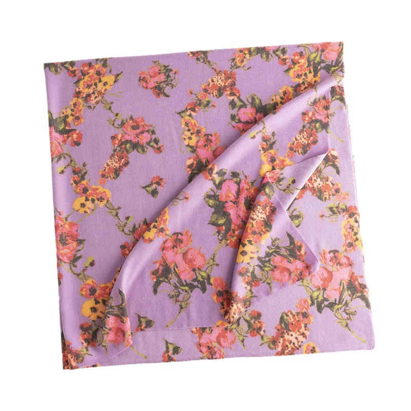 Winter new printed cashmere scarves fashionable flowers warm shawl commuting neck protective cold neck scarf
