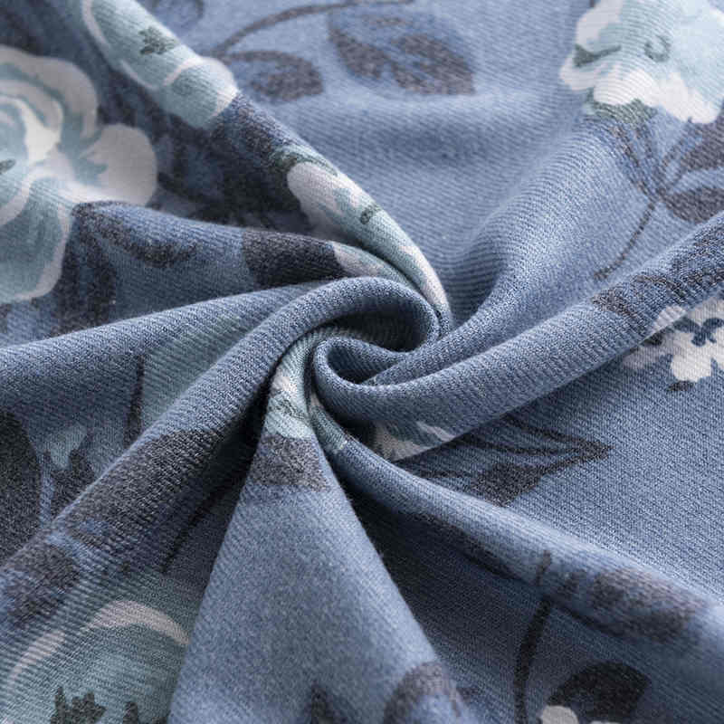 Printed imitation cashmere scarf winter high class feeling warm shawl fashion commuter neck cold scarf