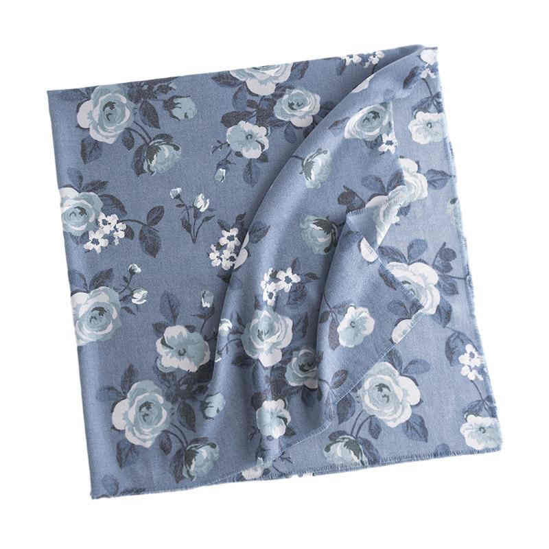Printed imitation cashmere scarf winter high class feeling warm shawl fashion commuter neck cold scarf