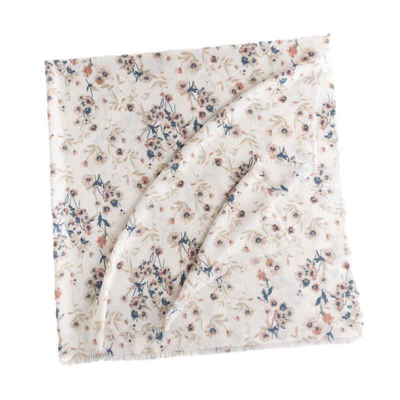 Winter printed scarf 2023 garden plants flowers warm shawl fresh sweet winter protective neck scarf