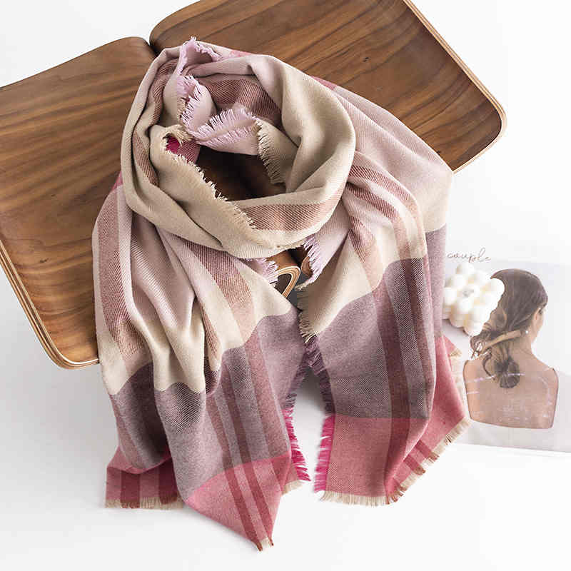 Autumn winter  midlength twill shawl shawl straps simple neck scarf