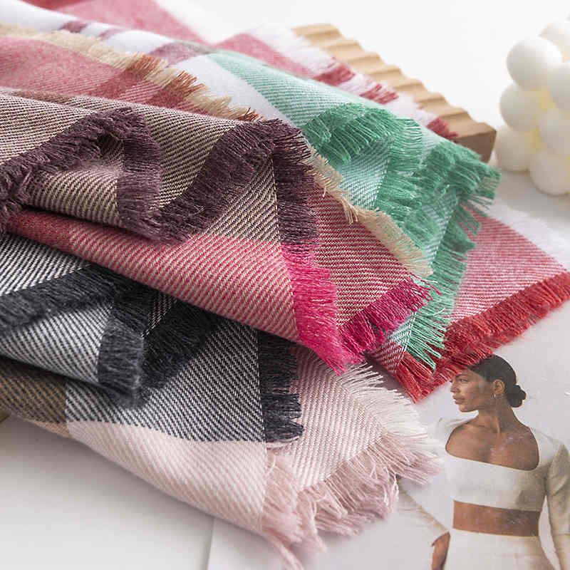 Autumn winter  midlength twill shawl shawl straps simple neck scarf
