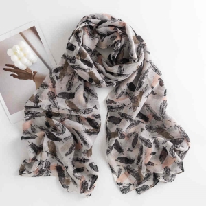 Floral thin scarf new art shawl fashion commuter imitation cashmere scarf