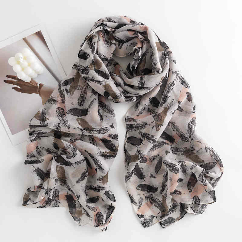 Floral thin scarf new art shawl fashion commuter imitation cashmere scarf