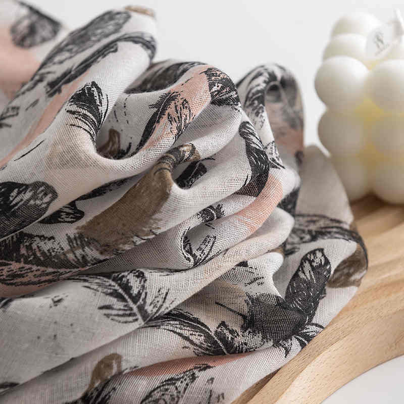Floral thin scarf new art shawl fashion commuter imitation cashmere scarf
