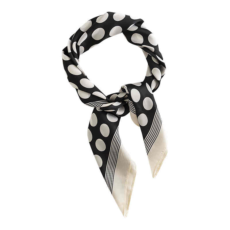 Imitation silk scarves female small square scarf new wave point printed satin scarf shawl professional scarf