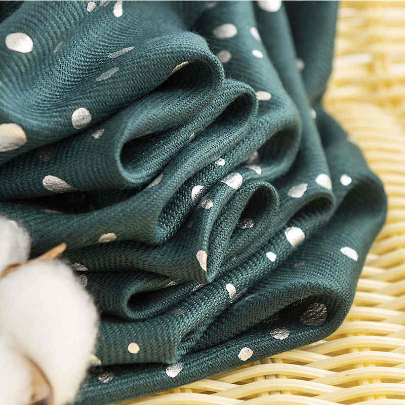 Printed polka dot scarf stylish commuter warm scarf simple scarf elegant cold shawl
