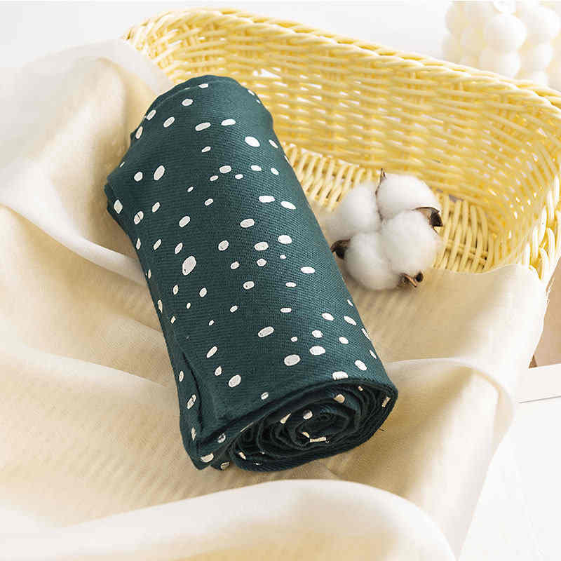 Printed polka dot scarf stylish commuter warm scarf simple scarf elegant cold shawl