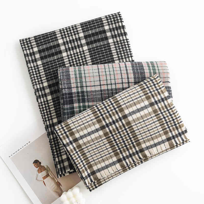 New style plaid scarf soft thick warm shawl twill fashion scarf