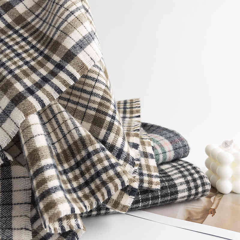 New style plaid scarf soft thick warm shawl twill fashion scarf