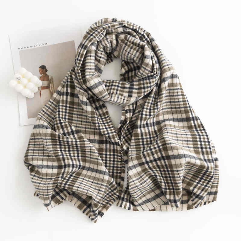 New style plaid scarf soft thick warm shawl twill fashion scarf