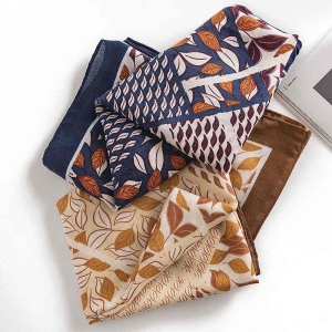 Fashion imitation silk scarves sunscreen beach towel degree air conditioning shawl art retro printed scarf woman