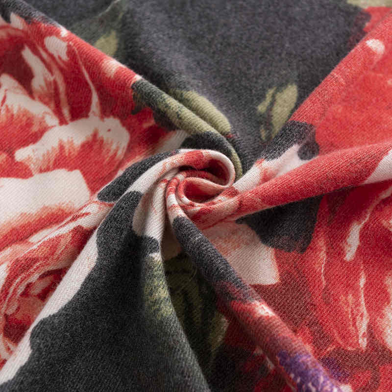 National wind printed imitation cashmere scarf female winter fashion commuter neck protection cold scarf senior sense shawl