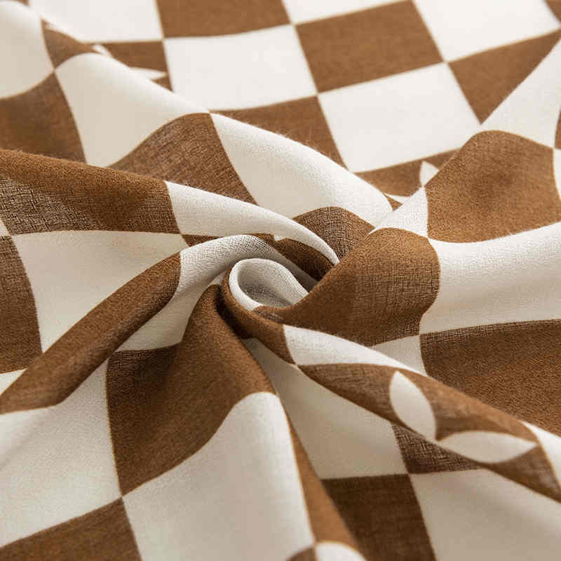 Checkerboard square printed scarf long plain imitation cashmere shawl elegant tiein warmth cold neck scarf