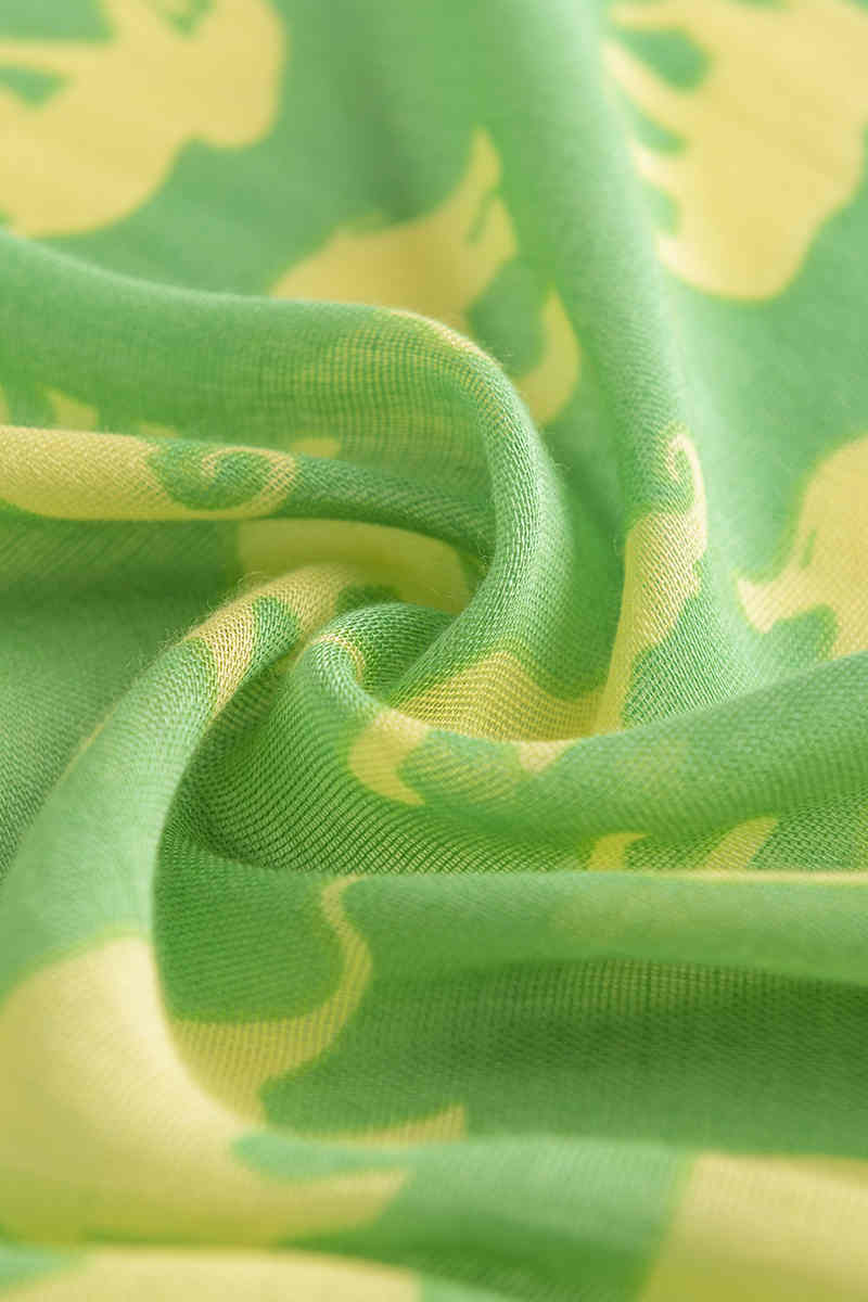 Spring thin auspicious elephant print short beard imitation cashmere scarf fashion commuting soft shawl beach scarf