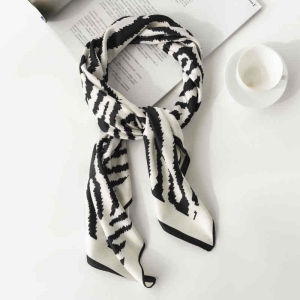 Simple casual imitation silk scarves foliage color square scarf fashion commuter scarf woman