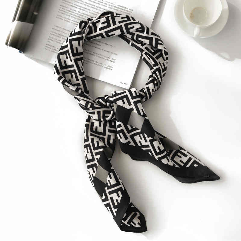 The style of light familiar silk scarves printed letters f small square scarf fashion commuter professional dress scarf woman