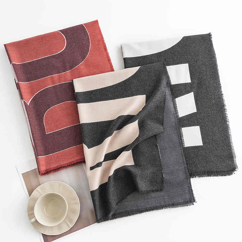 Letter imitation cashmere scarf female fashion commuter scarf thermal scarf shawl
