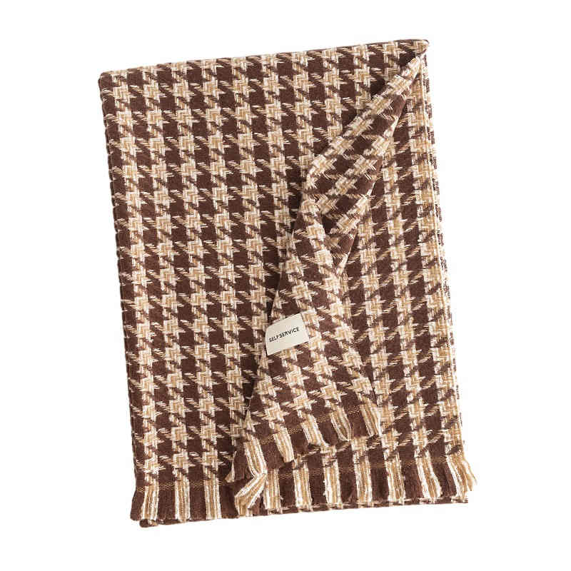 Plaid imitation cashmere scarf woman lengthened warm shawl fashionable commuter cold neck scarf