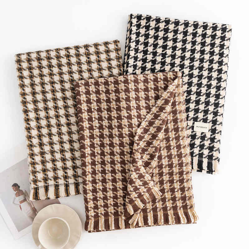 Plaid imitation cashmere scarf woman lengthened warm shawl fashionable commuter cold neck scarf