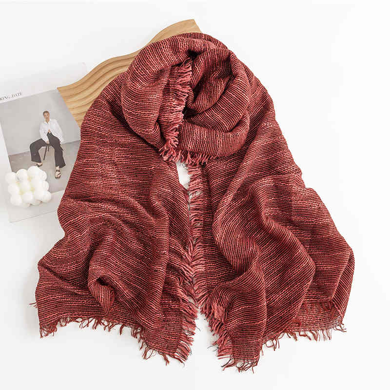 Street fashion commuter scarf female simple pattern warm neck scarf elegant natural printed shawl