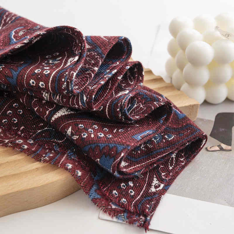 National Wind printed scarf fashion commuter neck scarf elegant advanced sense  warmth cold shawl