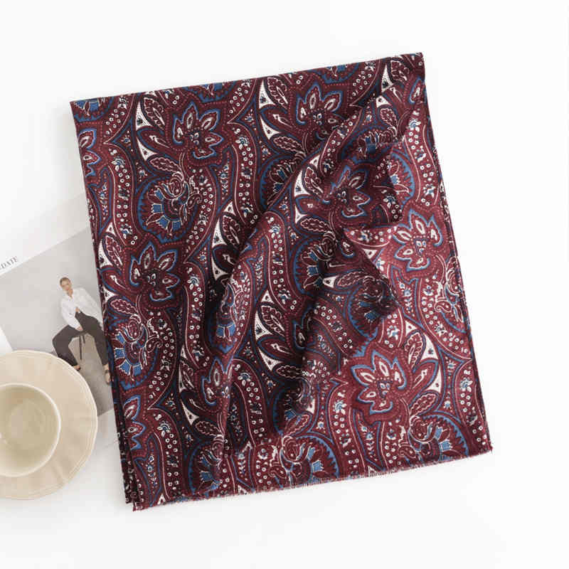 National Wind printed scarf fashion commuter neck scarf elegant advanced sense  warmth cold shawl