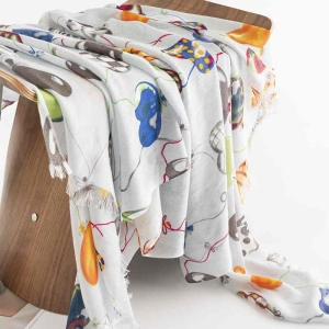 Fresh Air in the long printed scarf personality thin colorful balloons short shawl to keep warm neck scarf