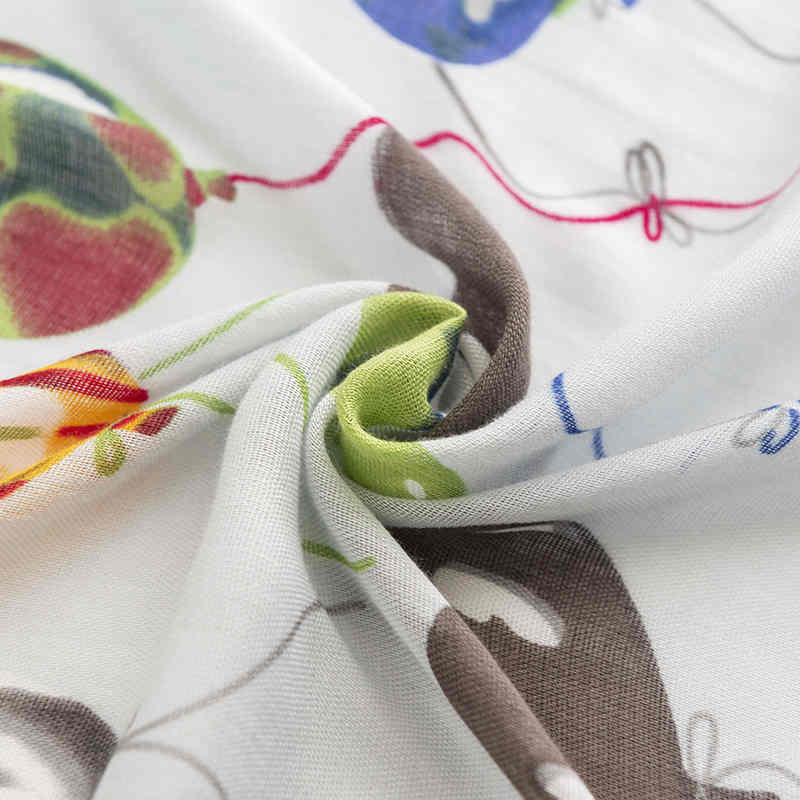 Fresh Air in the long printed scarf personality thin colorful balloons short shawl to keep warm neck scarf