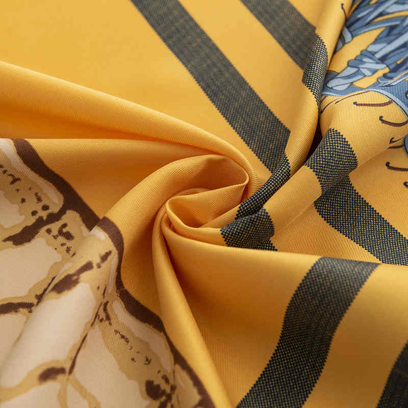 Fashionable commuter pocket square scarf elegant tie-in printed imitation silk scarves ladies professional neck scarf