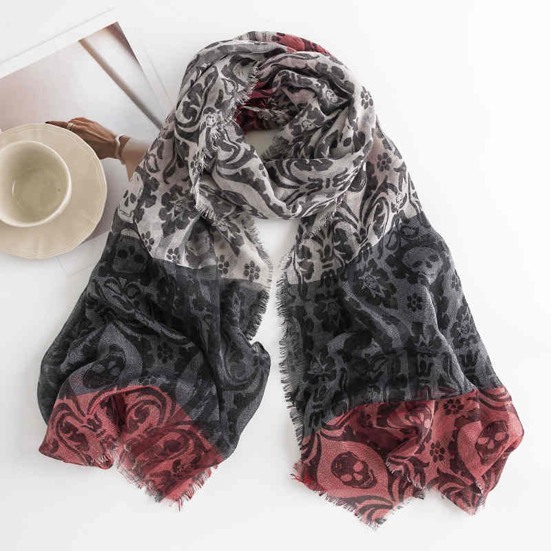 Autumn thin style 2023 new style scarf ladies print medium Long Beach towel