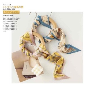 Autumn new style imitation silk scarves simple floral lovely long hair fairy scarves